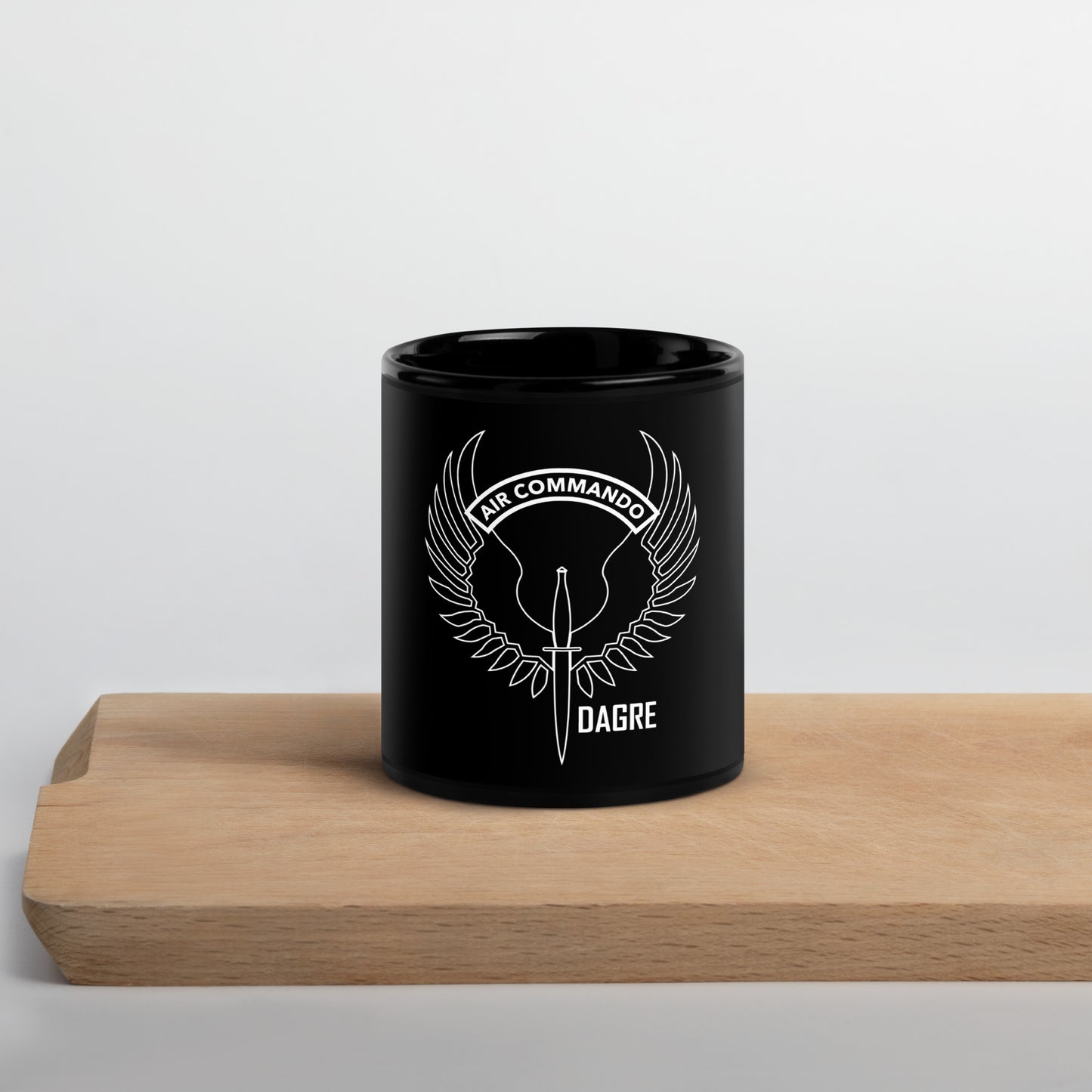 DAGRE Black Glossy Mug